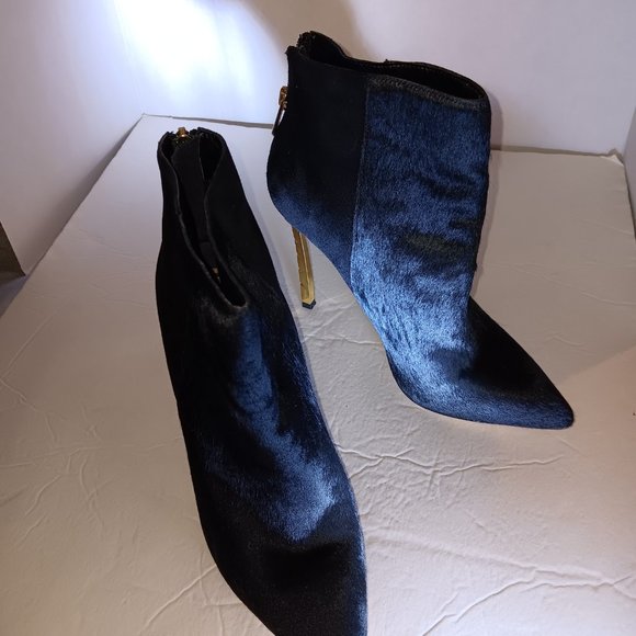 Sam Edelman BlK Suede/Fur front bootie sz:8.5M - Picture 4 of 9